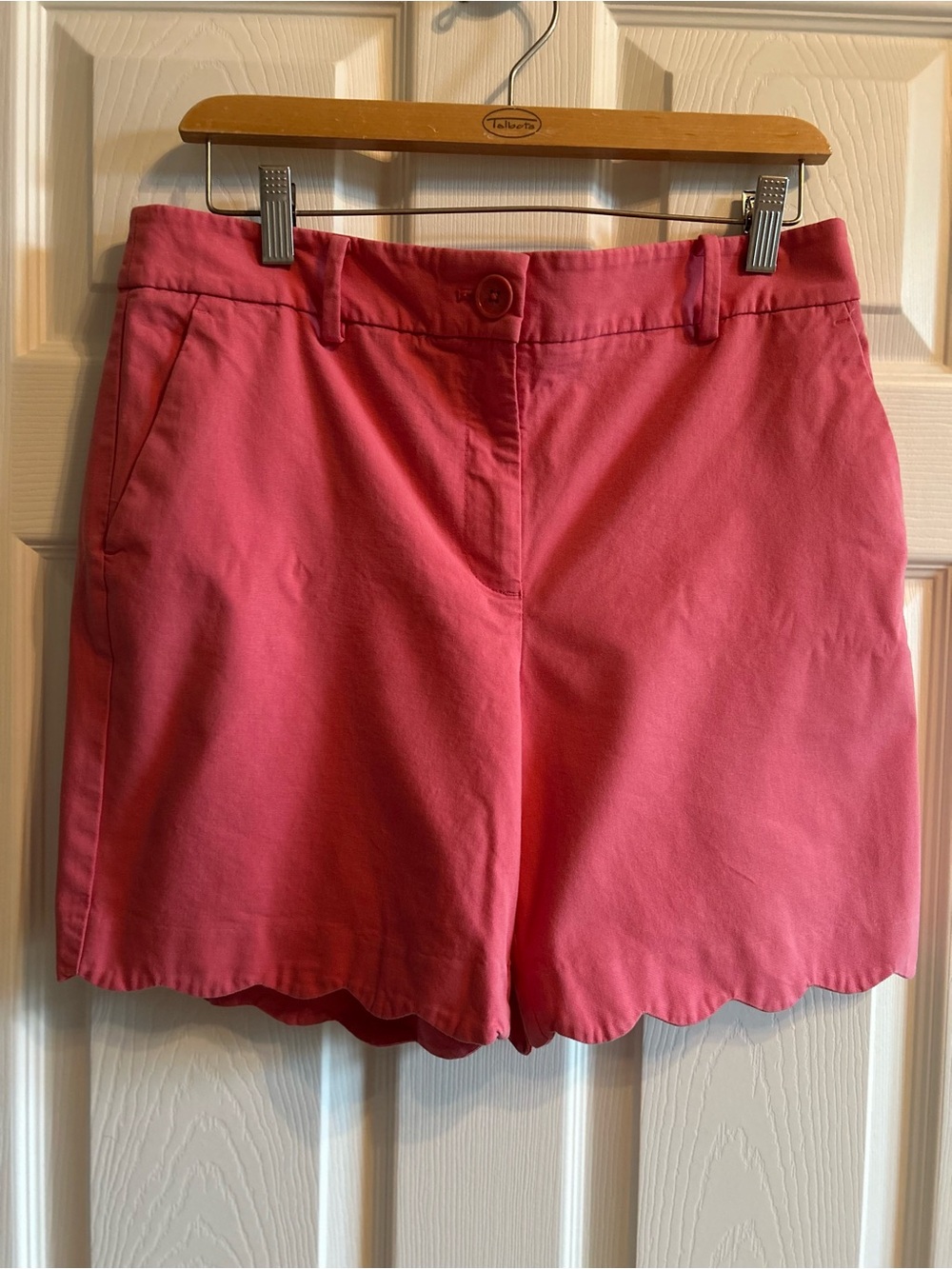 Talbots Pink Scallop-Hem Shorts